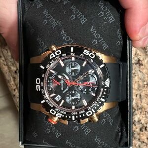 Bulova Black and Gold Watch